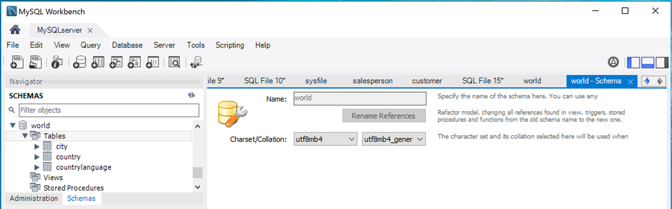 MySQL Schema Creation