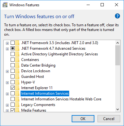 Windows Features