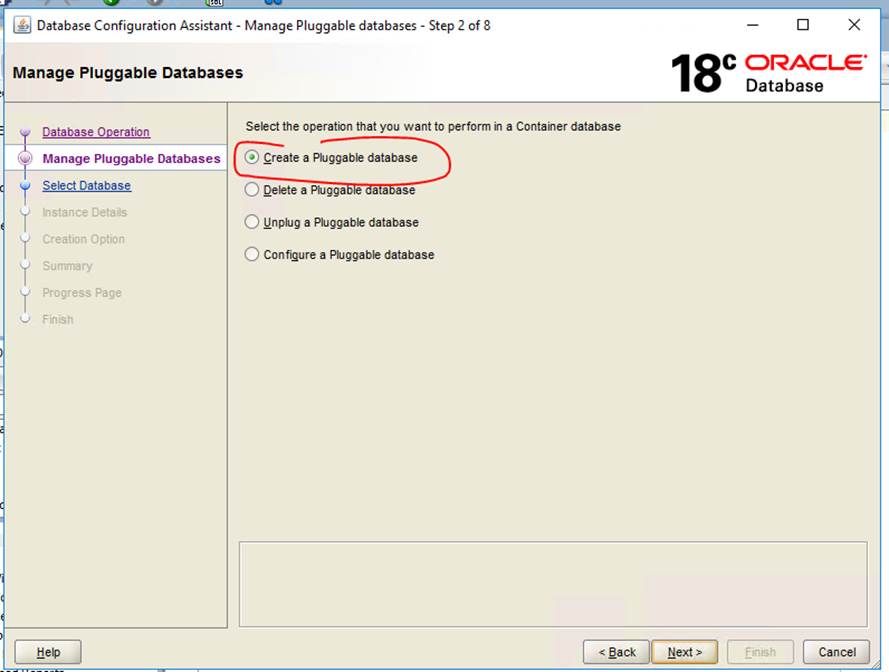 Create Pluggable Database