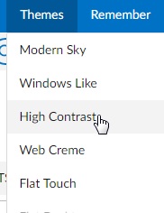 Change Theme Menu
