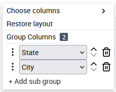 WebList Grouping